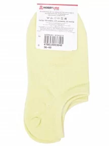 Женские ультракороткие носки Hobby Line, Нжу562-13, САЛАТОВЫЕ