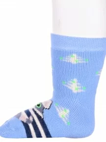 Комплект из 3 пар детских махровых носков Брестские (БЧК), 3-14С3060, рис. 868, ГОЛУБЫЕ
