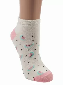 Женские короткие носки ХОХ, G-3R21, КРЕМОВЫЕ