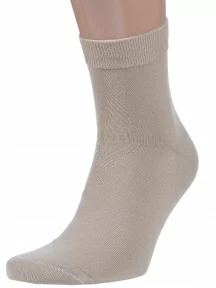 Мужские укороченные носки из 100% хлопка Grinston socks (PINGONS), 15D12, БЕЖЕВЫЕ