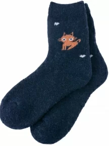 Детские махровые носки Hobby Line, 7617-6, ТЕМНО-СИНИЕ