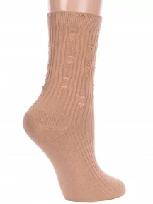 Женские носки Hobby Line, Нжвип1024, ПЕСОЧНЫЕ