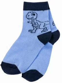 Детские носки "Борисоглебский трикотаж", 8С740, ГОЛУБЫЕ с темно-синим