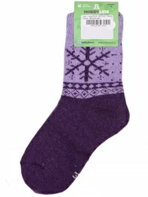 Детские теплые махровые носки Hobby Line, Ндад7620, ФИОЛЕТОВЫЕ