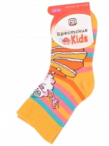 Детские махровые носки Брестские (БЧК), 14С3060, рис. 824, ТЕМНО-ЖЕЛТЫЕ