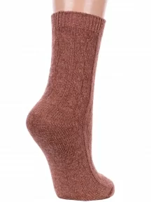 Женские теплые носки Hobby Line, Нжш33-09, КОРИЧНЕВЫЕ