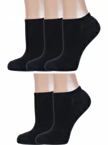 Комплект из 5 пар женских ультракоротких носков ХОХ, 5-G-3R7, ЧЕРНЫЕ