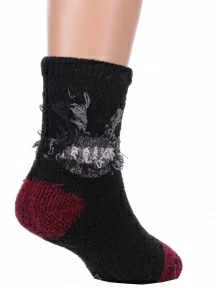 Детские теплые махровые носки Hobby Line, Ндад7618-01, ЧЕРНЫЕ