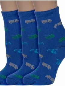 Комплект из 3 пар детских носков Альтаир, 3-А56, ВАСИЛЬКОВЫЕ