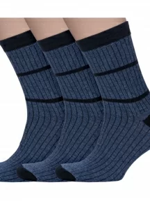 Комплект из 3 пар мужских носков Альтаир, 3-А203, ТЕМНЫЙ ДЖИНС