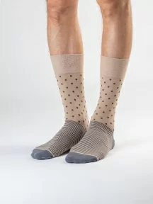 Набор из 10 пар мужских носков MSCLUB №М33, ВИ10-НМ33, микс БЕЖЕВО-БОРДОВЫЙ