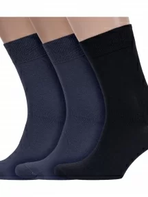 Комплект из 3 пар мужских носков Брестские (БЧК) из 100% хлопка, 3-15С2225, микс 6