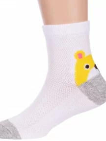 Детские носки Hobby Line, Ндх3567, БЕЛО-ЖЕЛТЫЕ