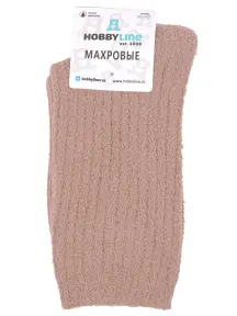 Женские махровые носки Hobby Line БЕЖЕВЫЕ (Нжмп2280)