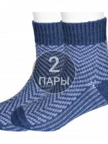 Комплект из 2 пар детских полушерстяных носков RuSocks (Орудьевский трикотаж), 2-Д-382, ДЖИНС, рис. 0