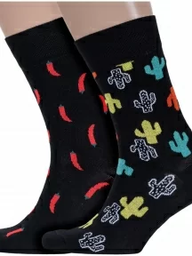 Комплект из 2 пар мужских носков DiWaRi, 2-17С-151СП, микс 9