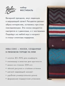 Набор из 5 пар мужских носков "Нева-Сокс", НС-5-НМ39, "Фестиваль"