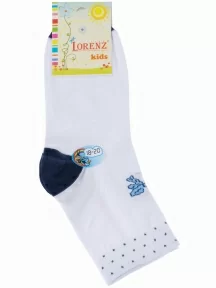 Детские носки LORENZline, Л77, БЕЛЫЕ с темно-синим