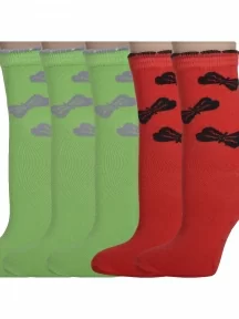 Комплект из 5 пар женских носков Palama, 5-ПМКЖ, ЖД-21, микс 11