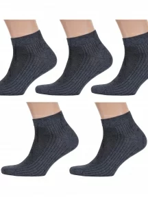 Комплект из 5 пар мужских носков RuSocks (Орудьевский трикотаж) ТЕМНО-СЕРЫЕ (5-М3-23717)