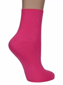 Женские носки без резинки ХОХ, G-1406, МАЛИНОВЫЕ
