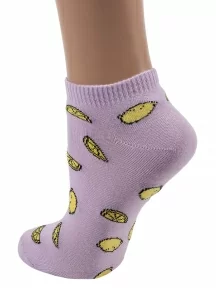 Женские короткие носки ХОХ, G-3R22, СИРЕНЕВЫЕ