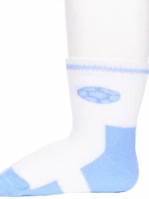 Детские махровые носки LORENZline, Л79, БЕЛО-ГОЛУБЫЕ