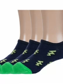 Комплект из 3 пар детских носков "Борисоглебский трикотаж", 3-8СМ3002, СИНИЕ с салатовым