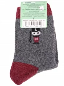 Детские теплые махровые носки Hobby Line, Ндам7629-10, ТЕМНО-СЕРЫЕ