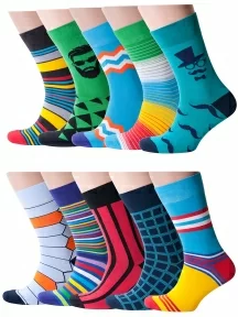 Набор из 10 пар мужских носков MSCLUB №М01, ВИ10-НМ1, микс