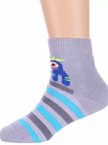 Детские махровые носки Брестские (БЧК), 14С3060, рис. 4025, СЕРО-СИРЕНЕВЫЕ