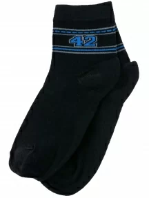 Детские носки Альтаир, С51, ЧЕРНЫЕ с голубым