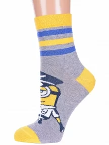 Комплект из 2 пар женских носков серии Миньоны Брестские (БЧК), 2-20С1124, рис. 311, СЕРЫЕ МЕЛАНЖ