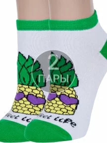 Комплект из 2 пар женских носков ХОХ, 2-G-3R27, БЕЛЫЕ