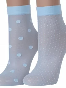 Комплект из 2 пар женских носков Conte, 2-16С-124/7СП, ГОЛУБЫЕ