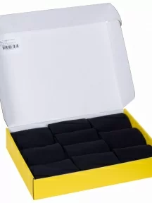 Набор из 10 пар мужских носков Flappers Peppers, 10-1МБ19-0, черные в желтой коробке