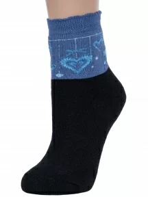 Комплект из 3 пар детских махровых носков Гамма, 3-С663, ЧЕРНЫЕ