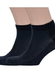 Комплект из 2 пар мужских носков Grinston socks (PINGONS) из микромодала, 2-15D10, ЧЕРНЫЕ