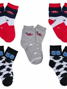 Комплект из 5 пар детских носков RuSocks (Орудьевский трикотаж) микс 3 (5-Д-86)