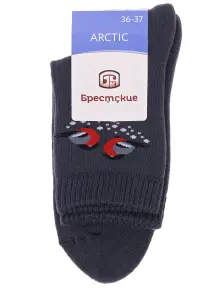 Женские махровые носки Брестские (БЧК) рис. 600, ТЕМНО-СЕРЫЕ (15С1408)