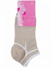 Женские короткие носки LORENZline, С24, БЕЖЕВЫЕ