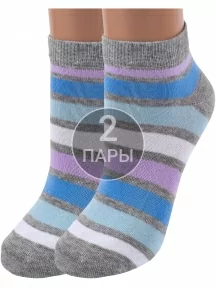 Комплект из 2 пар женских носков ХОХ, 2-G-3R5, СЕРЫЕ