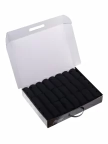 Набор из 24 пар мужских носков Альтаир, 24-H226, черные в черном кейсе