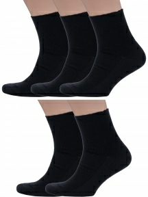 Комплект из 5 пар мужских медицинских носков Dr. Feet ЧЕРНЫЕ (5-16DF1)