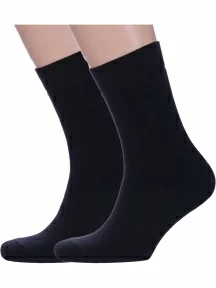 Комплект из 2 пар мужских махровых носков Альтаир, 2-ММ-220, ЧЕРНЫЕ