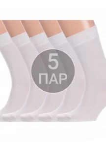 Комплект из 5 пар мужских носков GRAND LINE, 5-М-150, СВЕТЛО-СЕРЫЕ