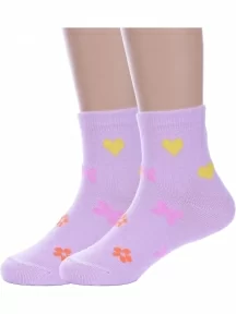 Комплект из 2 пар детских носков Альтаир, 2-А37, СИРЕНЕВЫЙ
