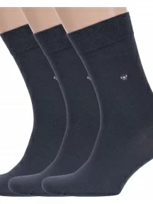 Комплект из 3 пар мужских носков RuSocks (Орудьевский трикотаж) ТЕМНО-СЕРЫЕ (3-М-197)