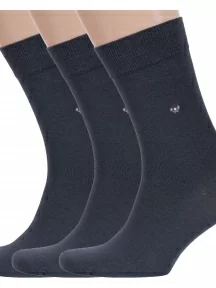 Комплект из 3 пар мужских носков RuSocks (Орудьевский трикотаж), 3-М-197, ТЕМНО-СЕРЫЕ