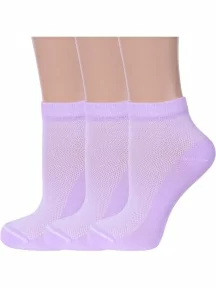 Комплект из 3 пар женских носков Альтаир, 3-С82, СИРЕНЕВЫЕ